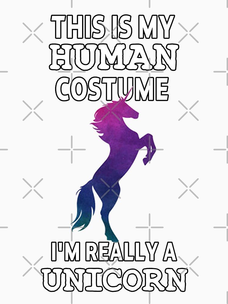 gift unicorn lover halloween fall autumn funny sarcastic saying offended This Is My Human Costume I'm Really A Unicorn Meme Gift for Best Friend boyfriend girlfriend by joygift369