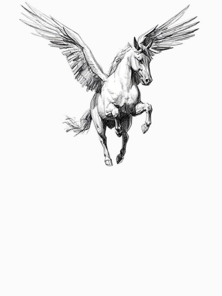 Pencil drawing of Pegasus by SanchillShop