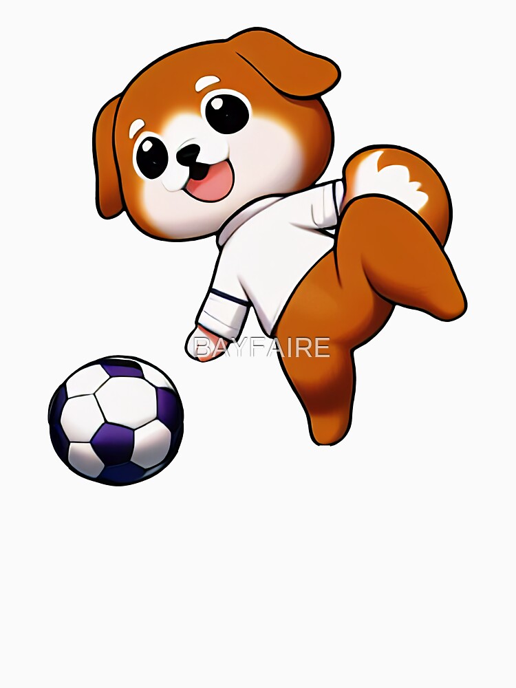 Cute Chibi Dog Soccer Player by BAYFAIRE