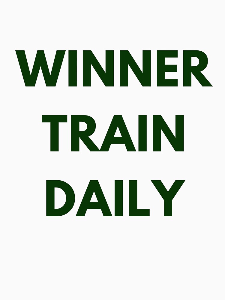 Winners Train Daily – Athlete Motivation Quote by FitAuraStudio