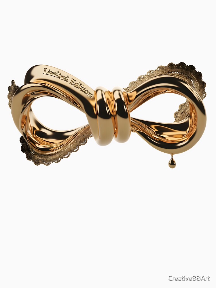 Luxury golden infinity symbol with Limited Edition engraving by Creative88Art