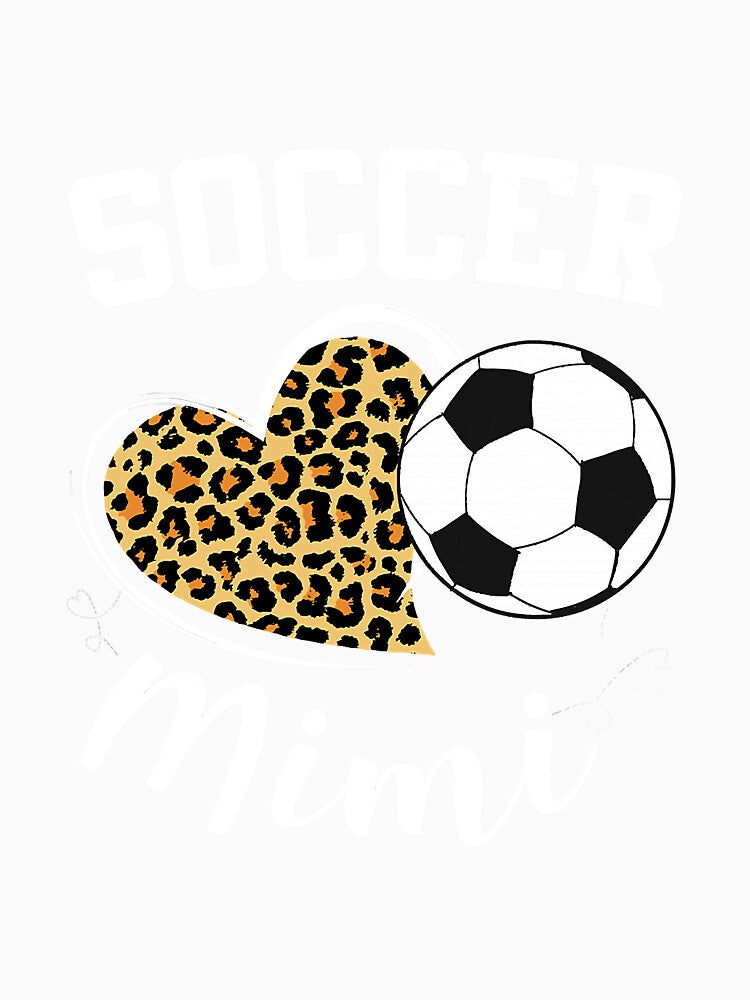 Soccer Mimi Heart Leopard Mom Grandma by BundlerVq