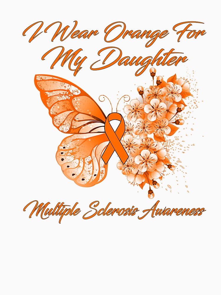 I Wear Orange For My Daughter Multiple Sclerosis Awareness Premium, Design, Soft Women 2 by JaylinStore
