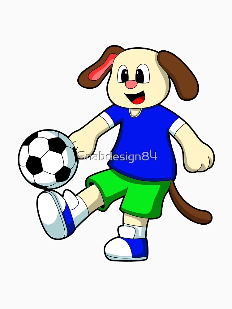 Dog at Sports with Soccer by Snabdesign84