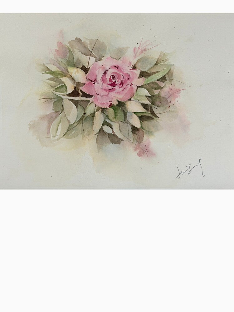 Romantic pink rose florals by haijing2024