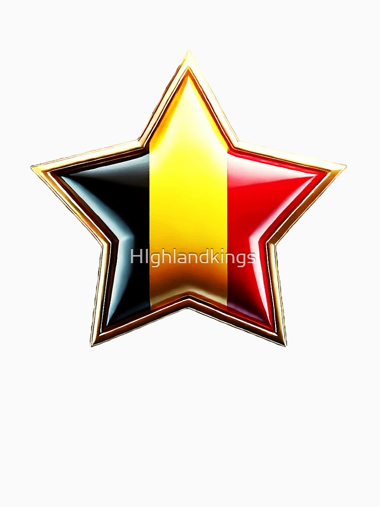 ⭐ Belgium Pride - Bold & Shiny Star Flag Design ⭐ by Highlandkings