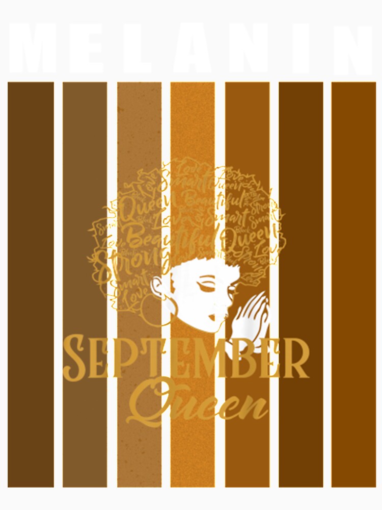 Melanin Shades Black Pride September queen Short-Sleeve Unisex by Jimbeler