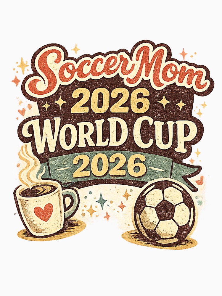 Soccer Mom World Cup 2026 – Retro Coffee & Soccer Fan T-Shirt by ArthUpscale