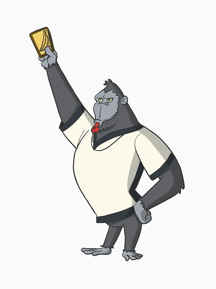 Football referee with yellow card by Monkey Ful