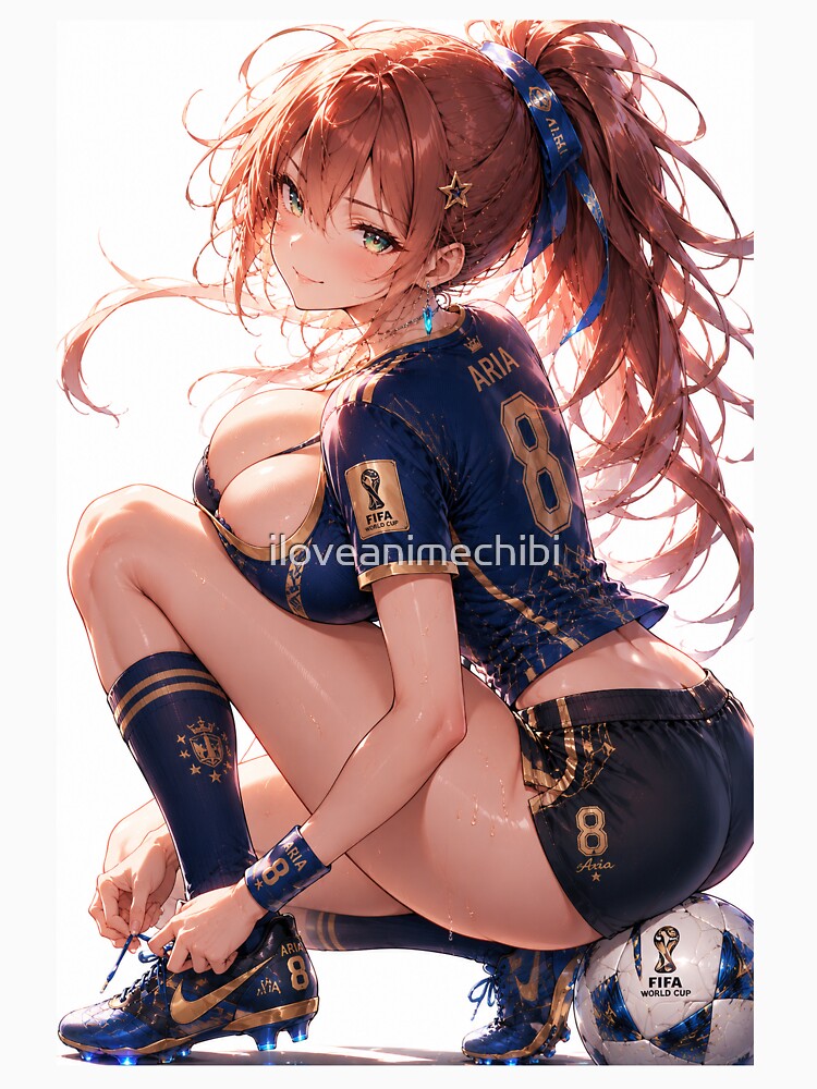 Anime Soccer Star Midfielder Sporty Girl by iloveanimechibi