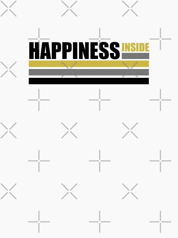 Happiness Inside. Typographic Design. Simple Quote. Urban Style. Casual Style. Vintage Style. Simple Design. by ElenasCorner