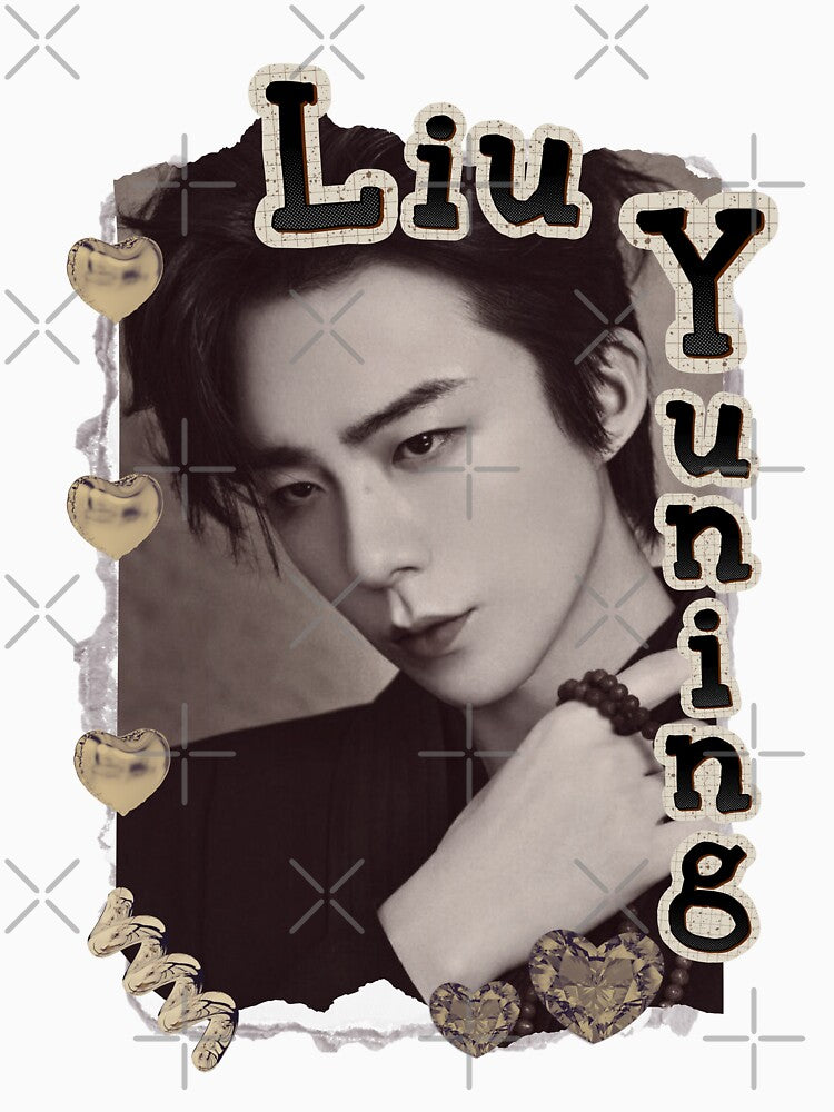 Liu Yuning (刘宇宁) Chinese Actor Cdrama Chinese Entertainment Scrapbook Collage Cozy Y2K Vintage Design by HELL0WBELLO