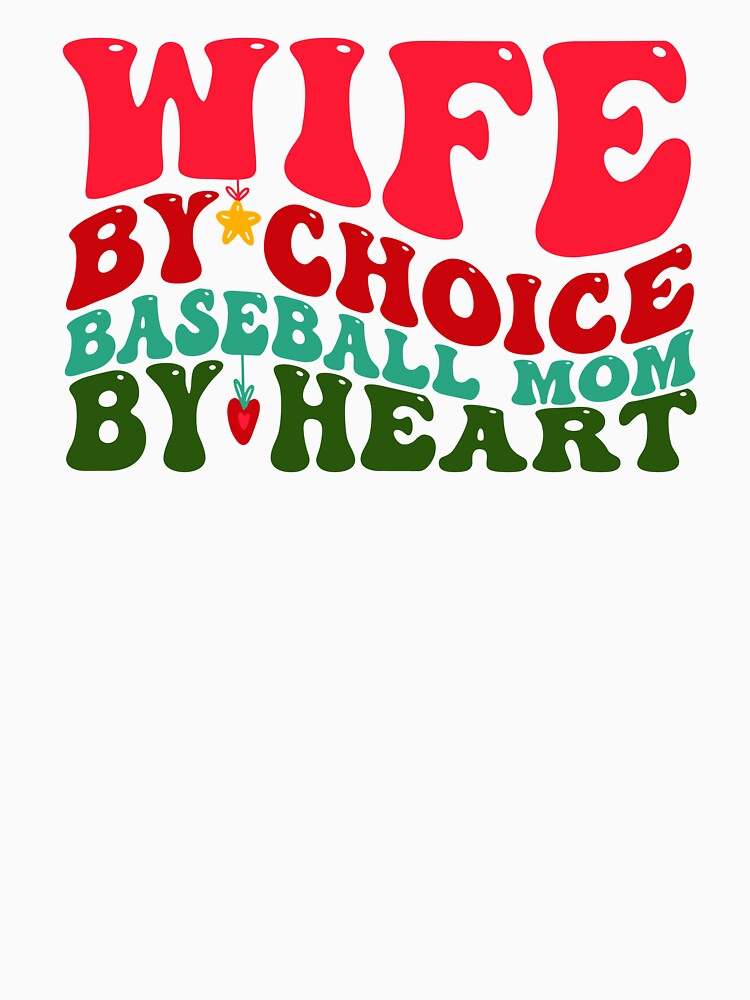 Baseball Mom Wife Christmas Xmas Funny Groovy by aymanehammi