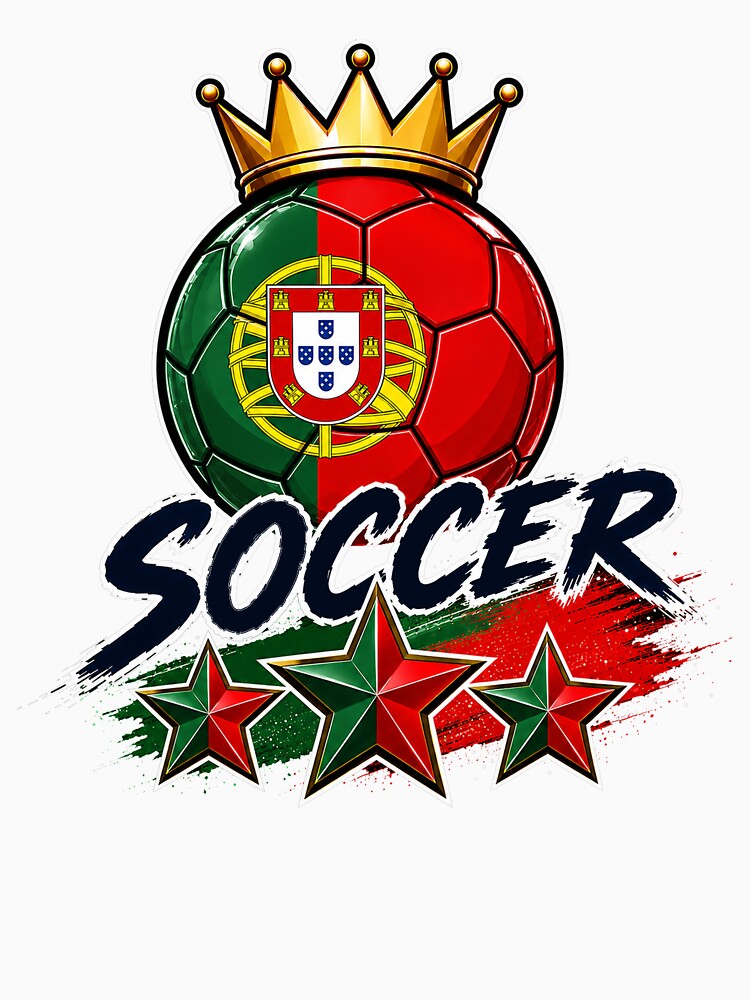 Portugal Flag Crowned Soccer Ball by QuiteOrbit