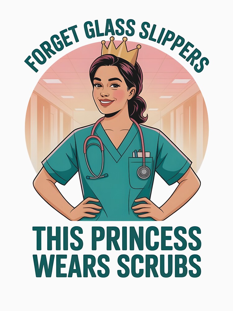Forget the glass slippers this princess wears scrubs Design Nurse by AsturShop