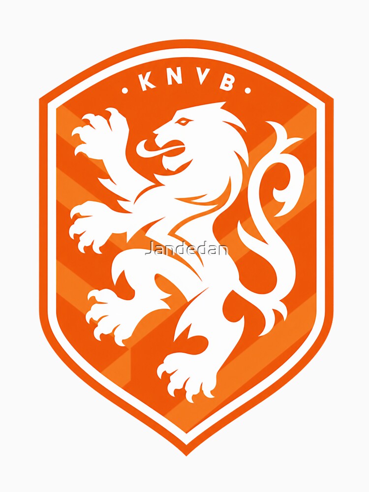 Dutch Football Inspired Orange Minimalist Vector Art by Jandedan