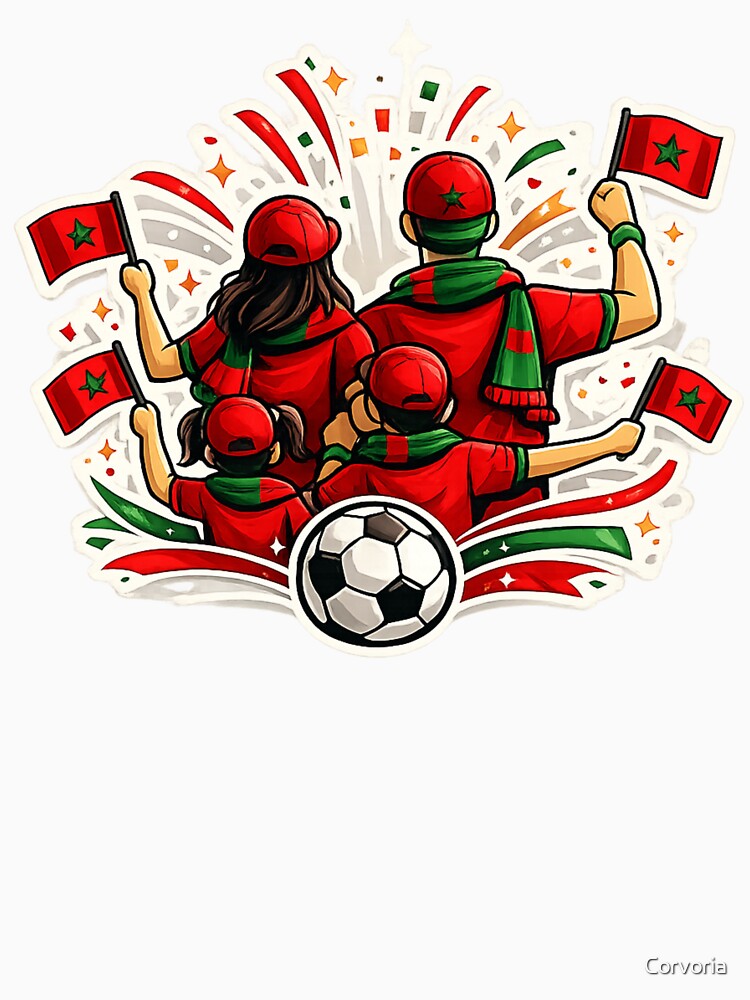 Morocco Soccer Family Fan Supporter by Corvoria