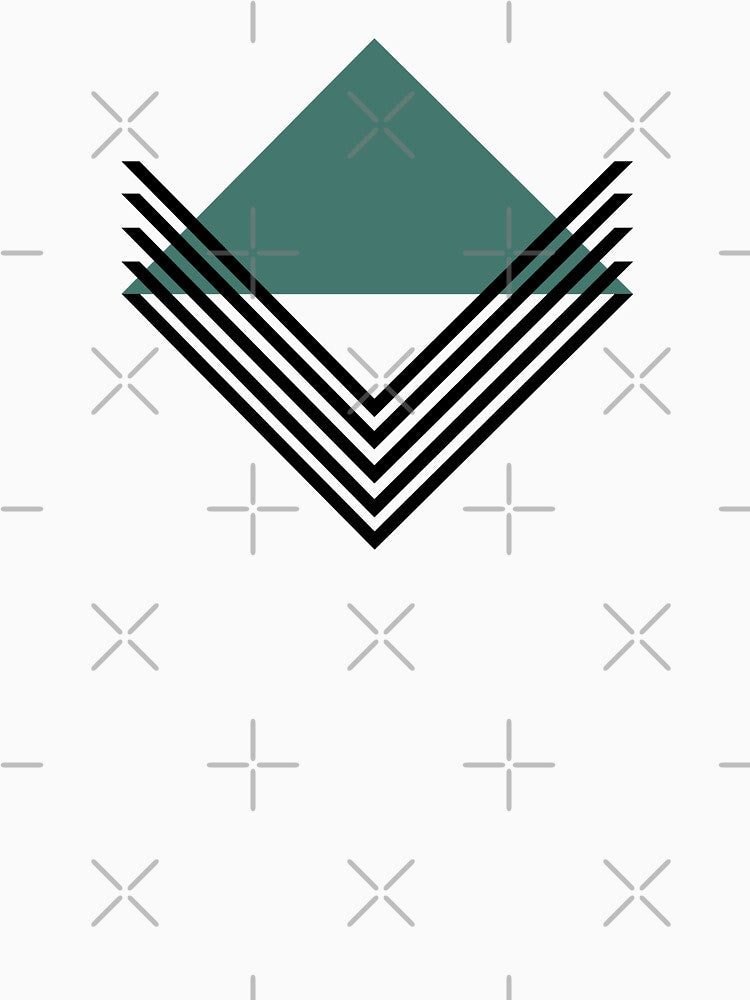 Blue Triangle and Black Lines. Geometric Design. Casual Style. Urban Style. Modern Design. by ElenasCorner