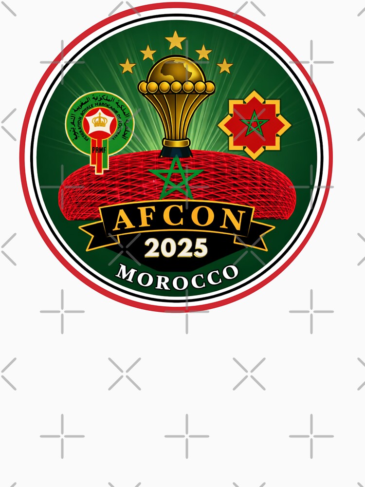 AFCON 2025 Morocco • Prince Moulay Abdellah Stadium • Atlas Lions Football Emblem by InPrintedWord