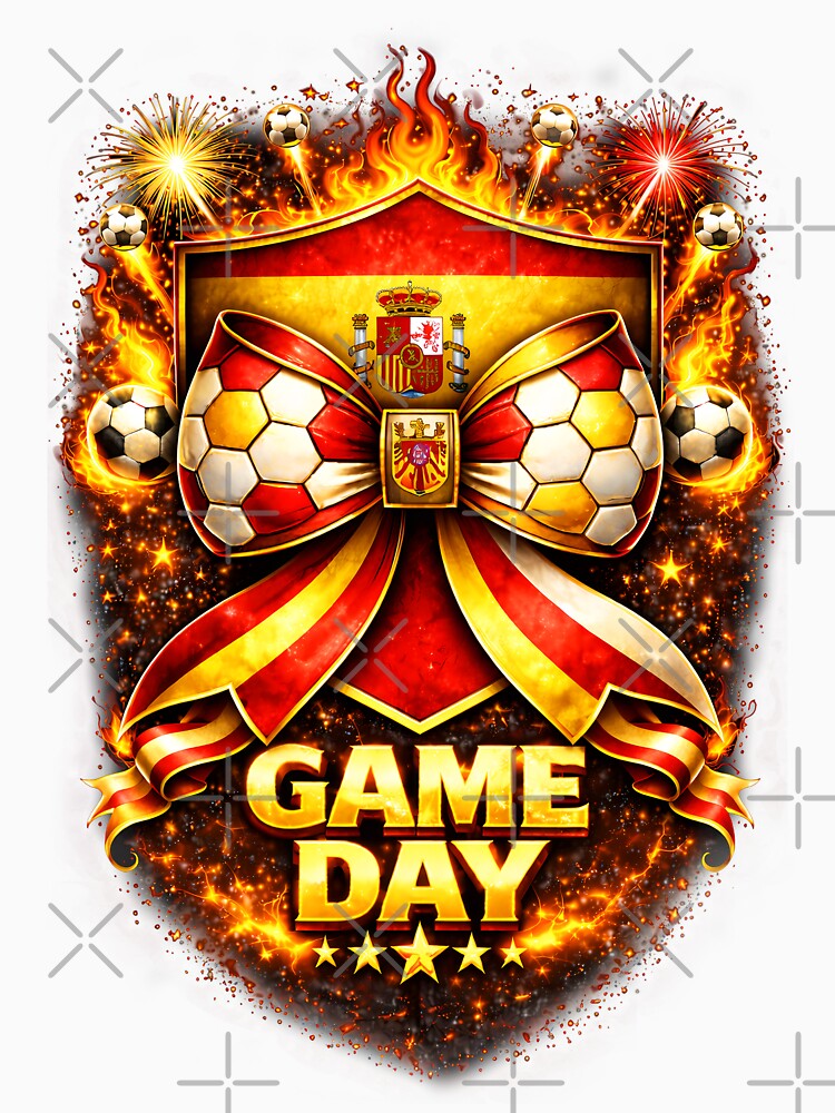 Spain Soccer Bow Game Day Art – Soccer Pride Celebration by MuniraWearify