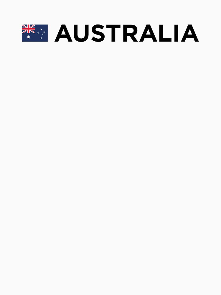 Australia with Small Flag (Black Text) by STUDIO-72
