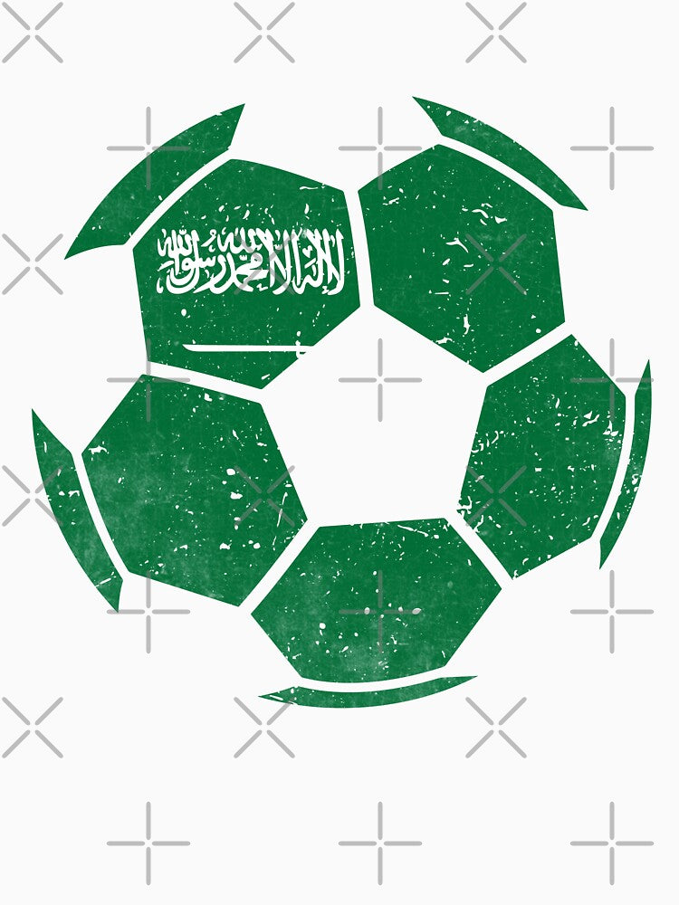Saudi Arabia Soccer Ball Flag Jersey Saudi Football Fan by EIMgraphic