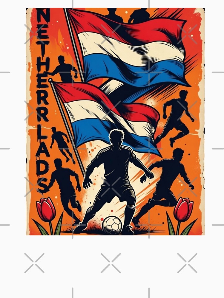 Vintage retro Oranje Football Poster by Nexus Space