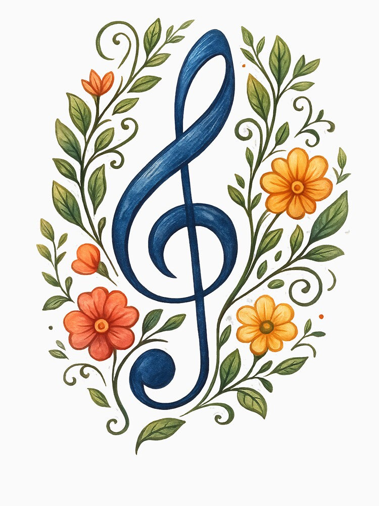 treble clef floral by Sn1ver