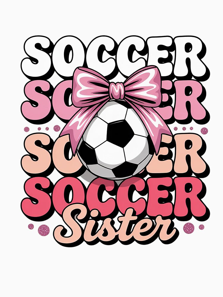 Groovy Soccer Sister Coquette Bow Soccer by repconomArt