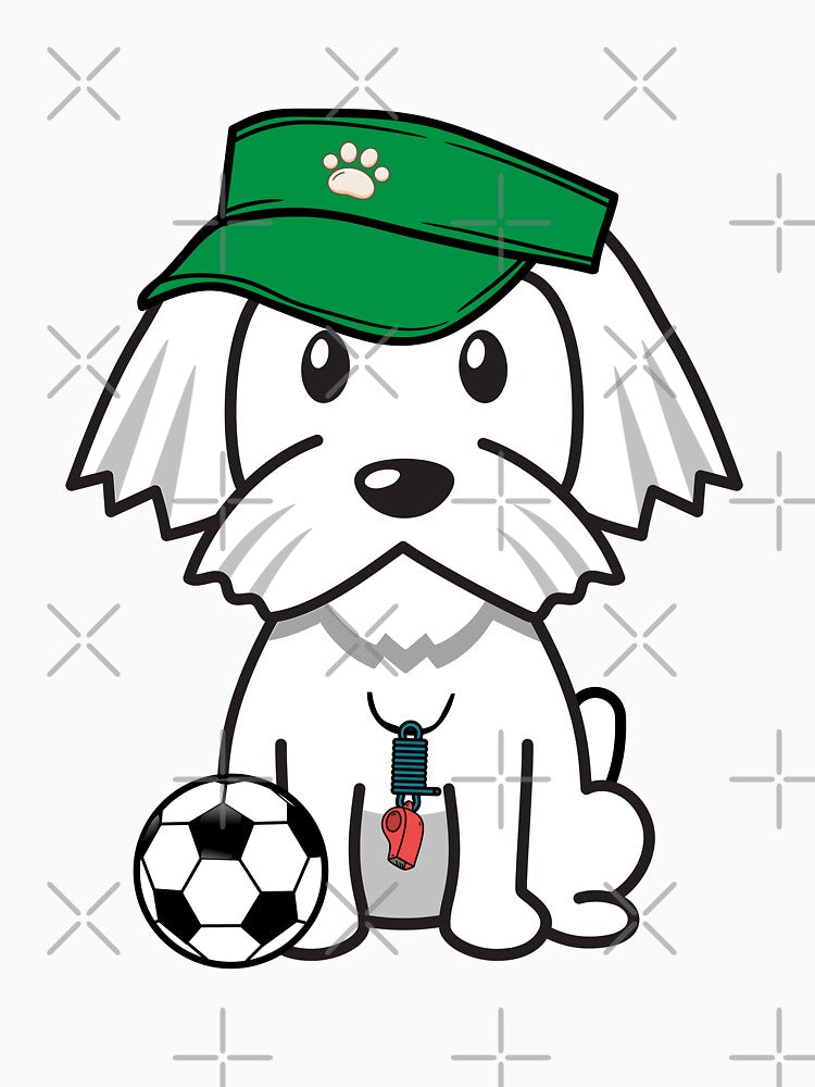 Soccer Player White dog by Pet Station