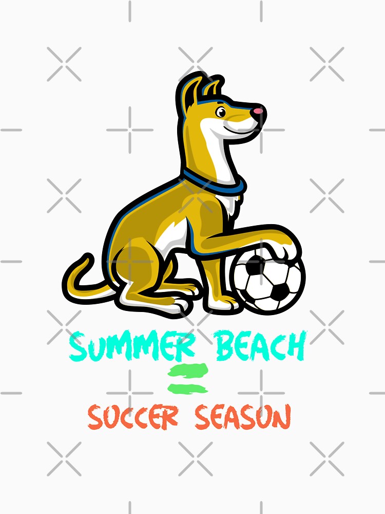 Summer beach soccer season vintage dog by Socool101