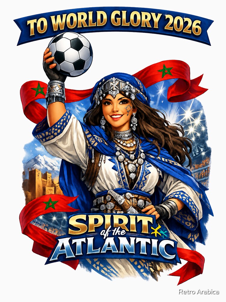 Morocco 2026 Football Fan Artwork by Retro Arabica
