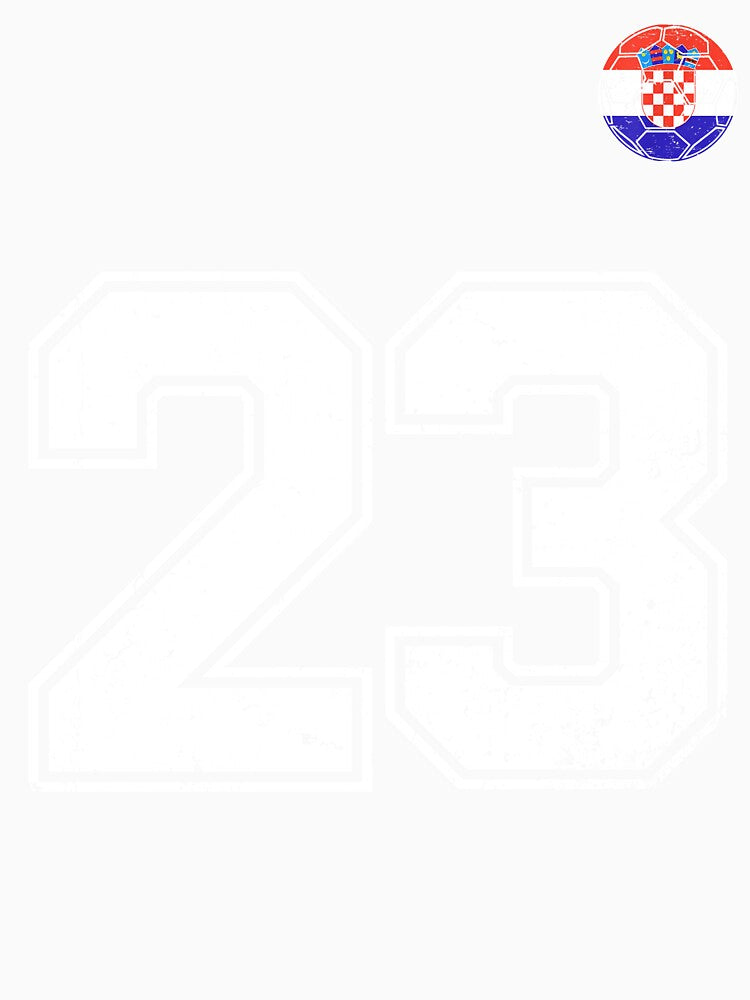 Croatia Soccer Number 23 Vintage Sports Fan by KristenosNehk