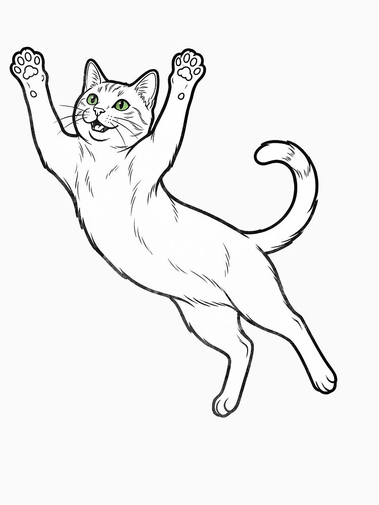 Funny Soccer Cat Heading Ball Minimalist Cat Football Line Art Design by BernoNickel
