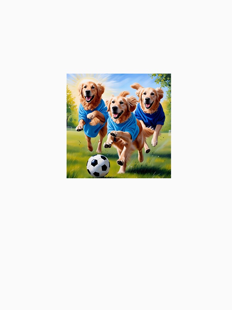 Golden Retrievers love football too! Soccer and Dog Lovers - Chelsea, Everton, Leicester City, Ipswich Town - Any dog, any colour by Humour House Designs