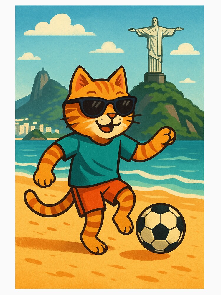 Cat playing football by HobbyTails
