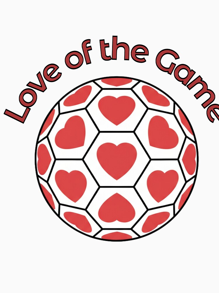 Love of the Game - Soccer Ball with Hearts Sports Illustration by HappySproutArt