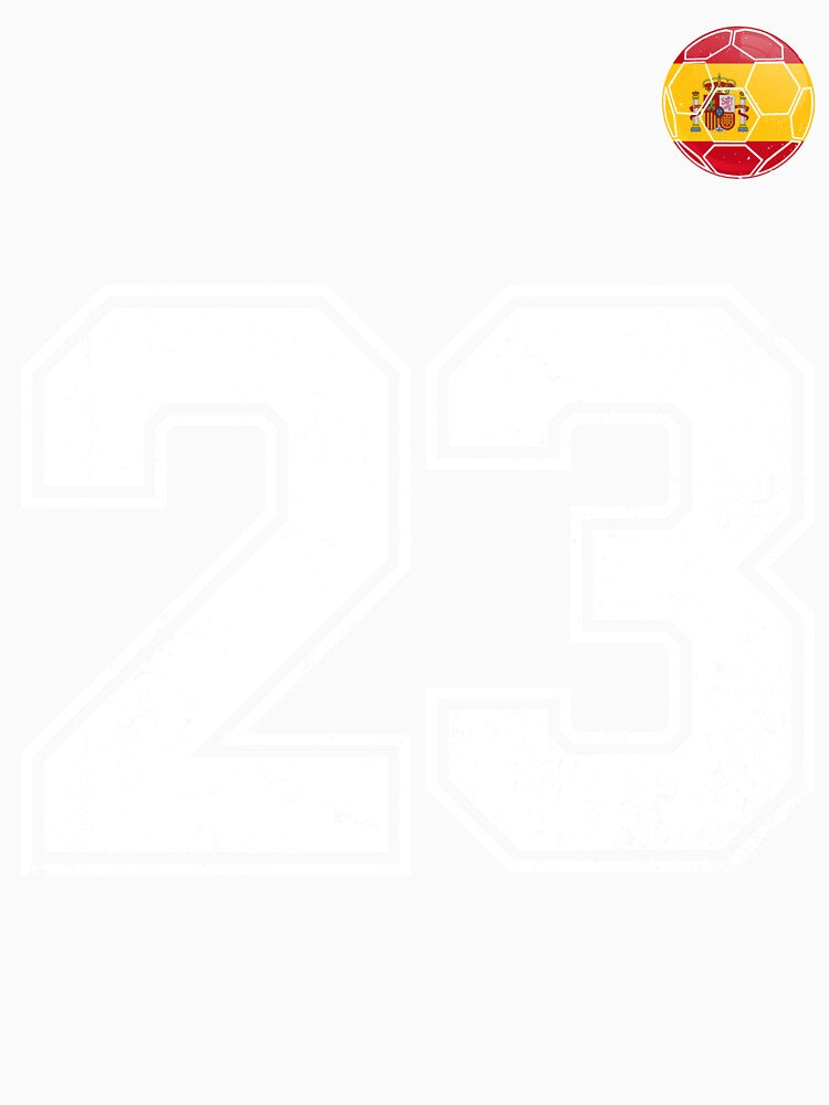 Spain Soccer Number 23 Vintage Sports Fan by KristenosNehk