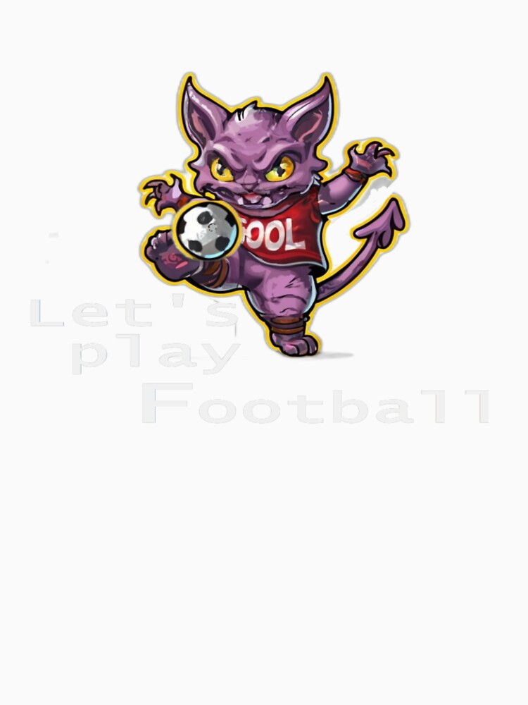 Demon Cat soccer player with text 'Let's play football' by Tomasz  Siennicki