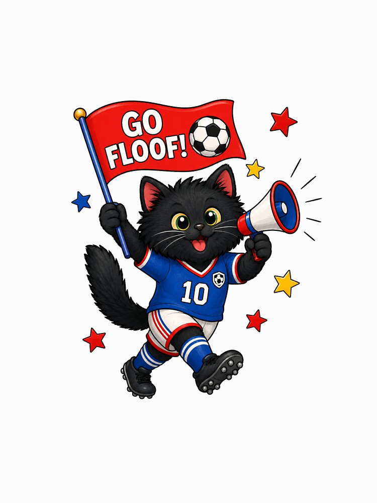 Go Floof Soccer Fan Cat by lumar23