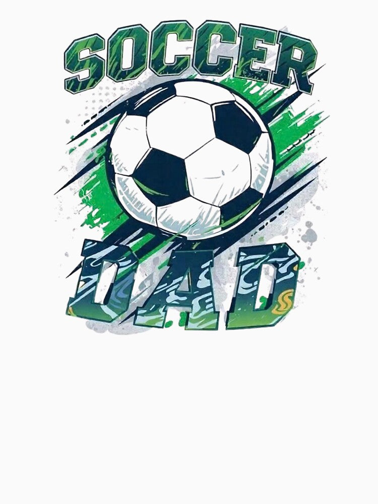Soccer DAD in Green & Blue by Comforts of Home, LLC