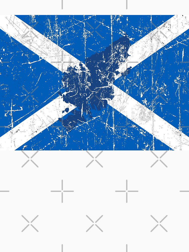 Lewis and Harris on Scotland Flag - Distressed by isleheid