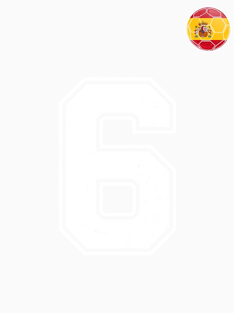 Spain Soccer Number 6 Vintage Sports Fan by KristenosNehk