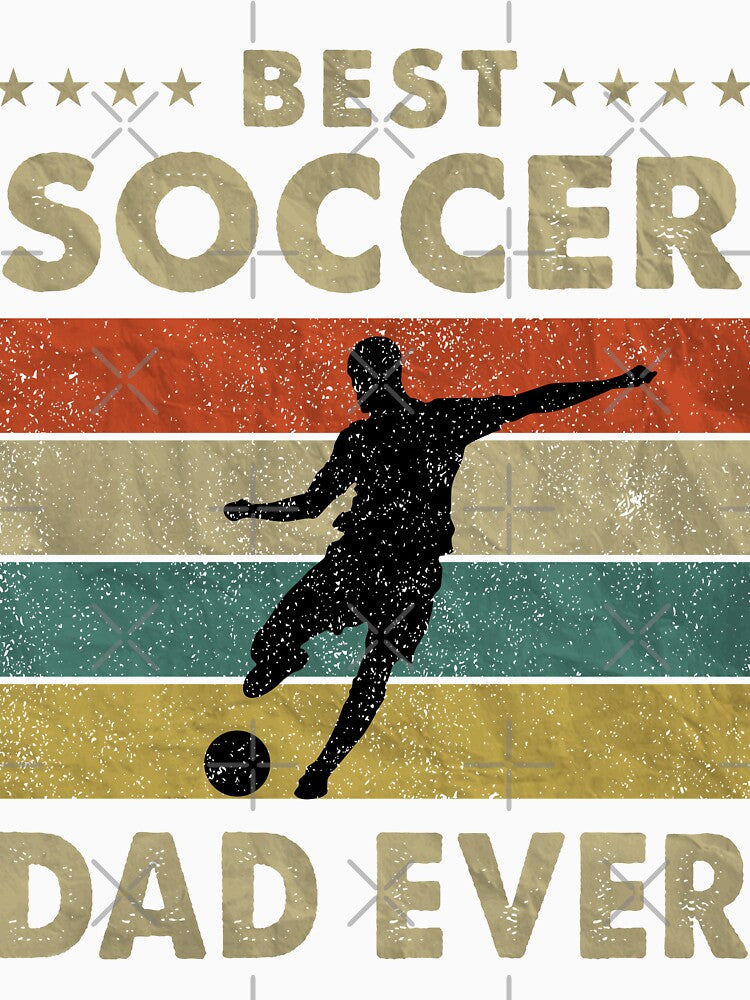 Best Soccer Dad Ever Vintage Soccer Father's Day by RetroStyle247