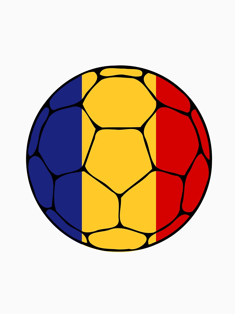 Romania Flag Soccer Ball by ehgraphics15