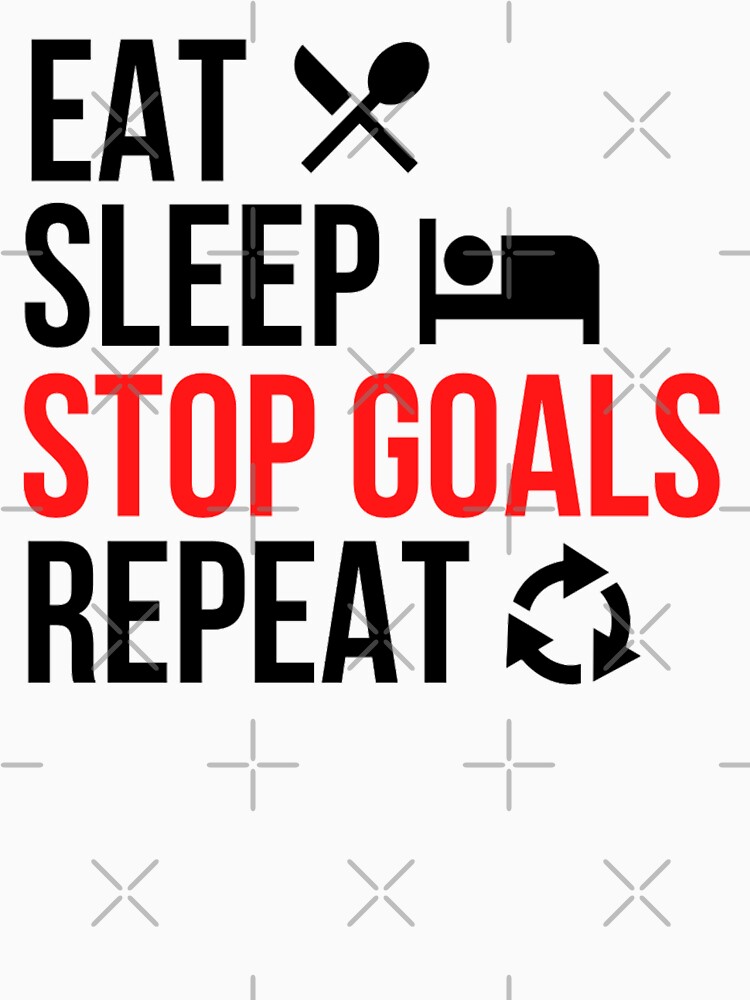 Eat Sleep Stop Goals Repeat | Gifts For Lacrosse Dad by chetan786