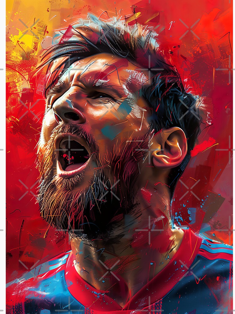 Messi Colorpainting Art by Tokyo Retro