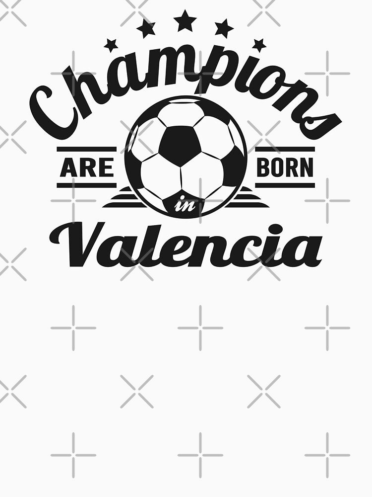 Champions Are Born In Valencia , football fans vintage gift by lamjar-art