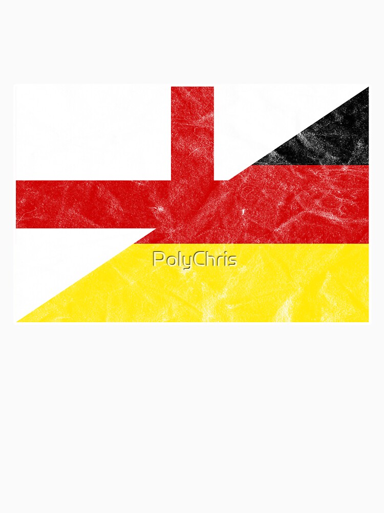 Distressed England Germany Flag by Carl's Clothing
