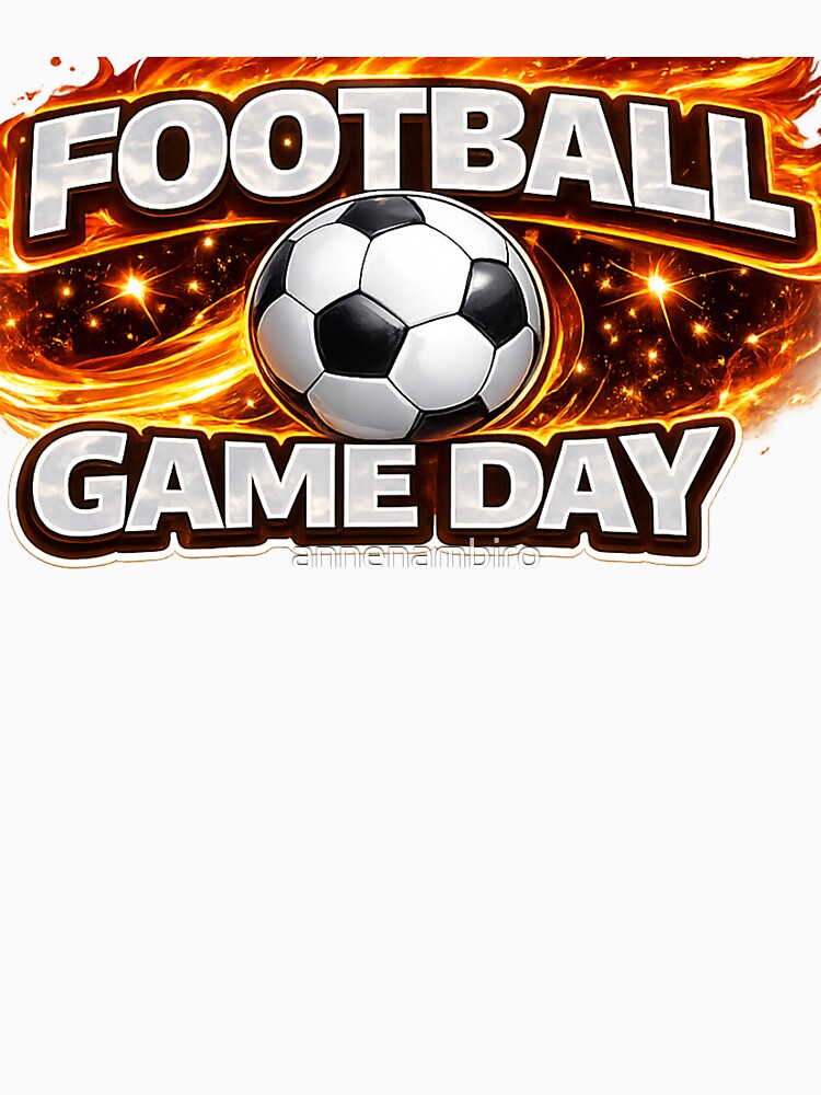 Football Game Day Fiery Flame Soccer Fans by annenambiro